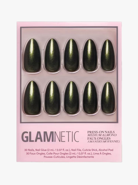 Glamnetic Cutie Pine Press-On Nails in branded component on a light gray background